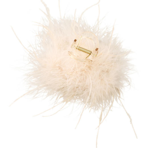 三彩2026新款法式慵懒风带爪发夹小版羽毛灵动仙气氛围感约会派对 商品图4