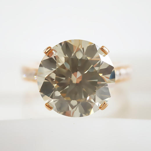 【天然正品】AU750玫瑰金经典简约四爪款5.02克拉钻石戒指14号（皆取最大值）260126JJ56 商品图8