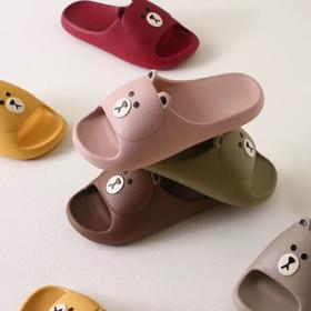 【凉拖】男士/女士新款小熊一体可爱凉拖鞋居家室内拖鞋浴室情侣凉拖【WG26208W/M】