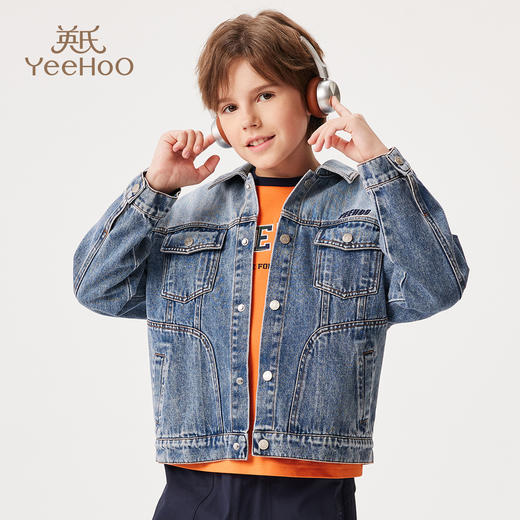 【英氏】【140-175】男童春秋牛仔外套 商品图7