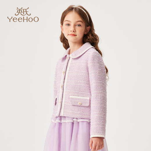 【英氏】【110-170】女童春秋小香风外套外套短款 商品图7