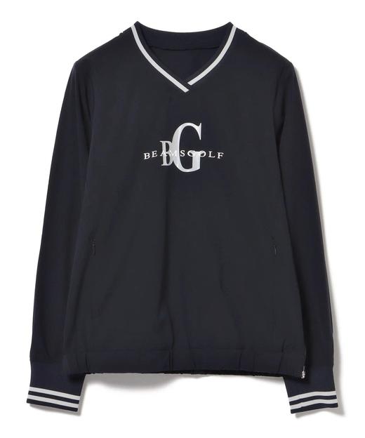 BEAMS高尔夫女士 防水弹性V领宽松长袖套头衫 商品图12