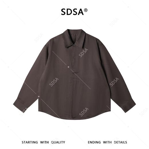 26C561SDSA男装2026新款高贵轻奢韩版百搭纯色长袖衬衫百搭宽松休闲衬衣 商品图1