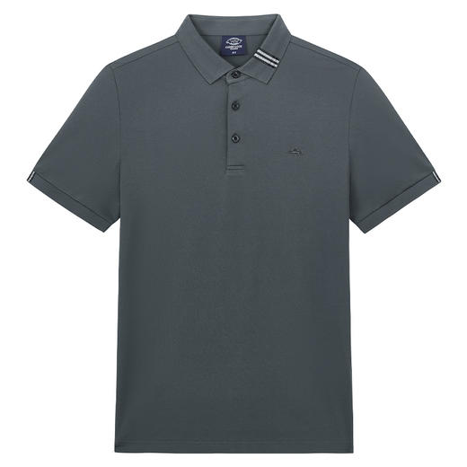 德鲨夏新款黑色休闲短袖POLO衫男时尚简约棉质翻领上衣T恤 商品图4