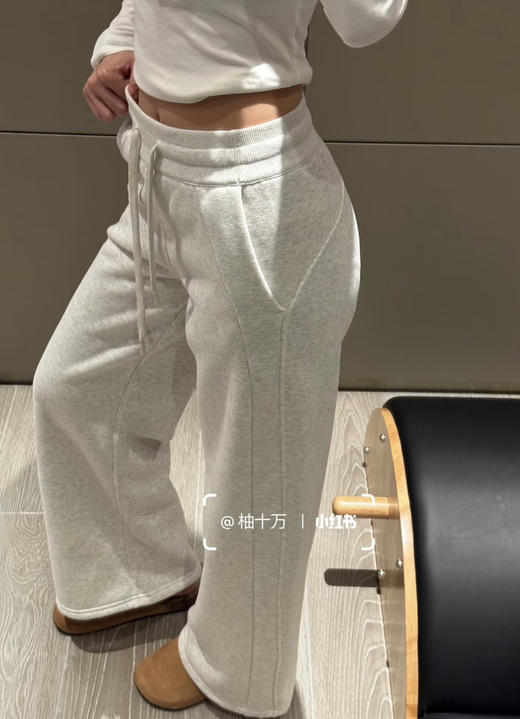 越南产Lu家Scuba系列女士加绒直筒阔腿裤020302 商品图1