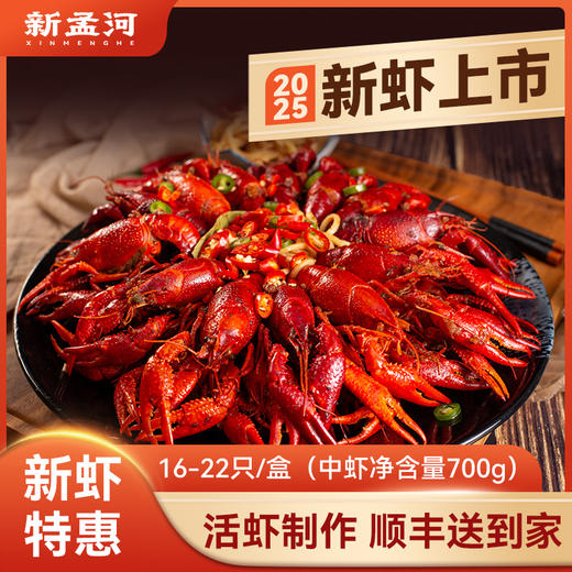 调味小龙虾| 活虾制作，弹嫩鲜甜，麻辣、蒜香、十三香三种口味，液氮锁鲜，16-22只/盒，700g/盒，固形物≥65%，3盒装，⭐️顺丰陆运。 商品图0
