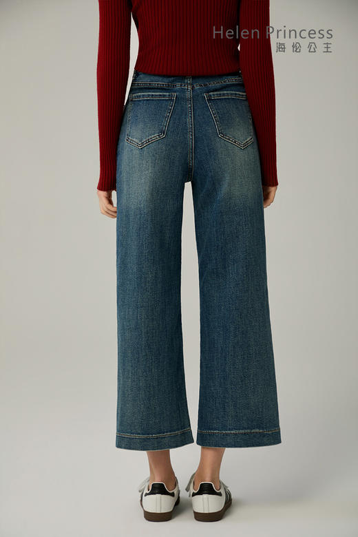 阔腿牛仔裤 商品图2