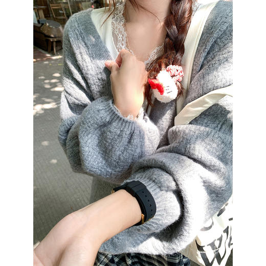 <曾小咸推荐> 2.18 现货秒杀 ！微信超特价！韩系灯笼袖针织开衫 日常169.99 立减80 秒杀89.99！！ 商品图1