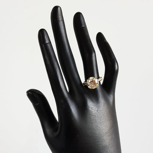 【天然正品】AU750玫瑰金经典简约四爪款5.02克拉钻石戒指14号（皆取最大值）260126JJ56 商品图11