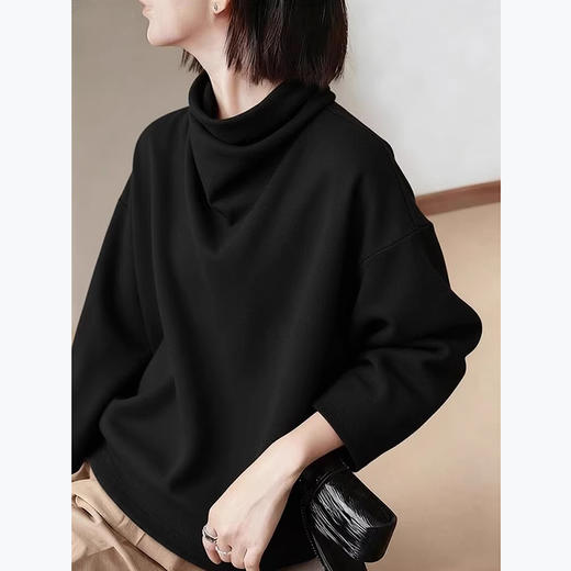 裁缝学苑AS634堆堆领磨毛套头长袖纸样女装内搭打底衫新款复古上衣样板 商品图4