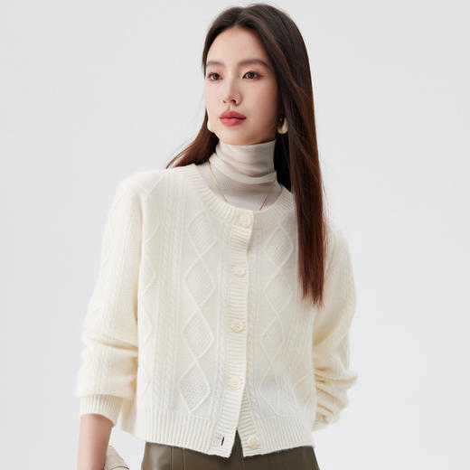 【咕咕同款】PALUOPO/PL圆领女开衫ET23930R-A/约重280g 红色帕罗 商品图4