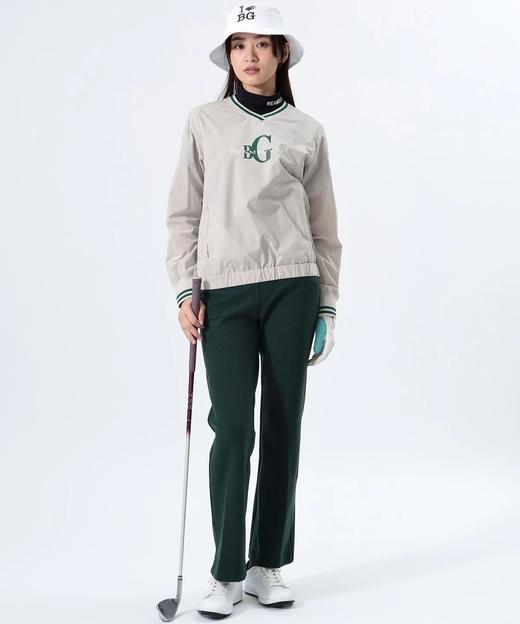 BEAMS高尔夫女士 防水弹性V领宽松长袖套头衫 商品图1