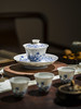 富玉窑  景德镇青花玲珑蝶舞春桃盖碗茶杯主人杯高档功夫泡茶具套装 商品缩略图1