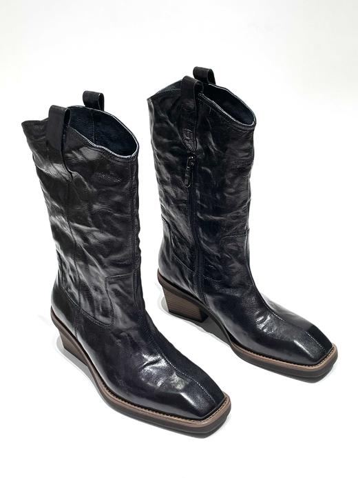 芮凯诗【进口水洗抓皱羊皮】6988-1西部牛仔靴 商品图3