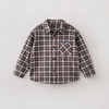 马克珍妮复古格纹男童透气棉麻衬衫2026年春装新款560220 商品缩略图1