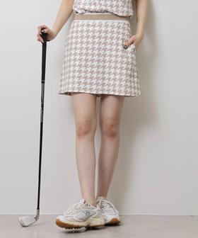 CECIL McBEE 高尔夫 女士 千鸟格花纹裙弹力短裙