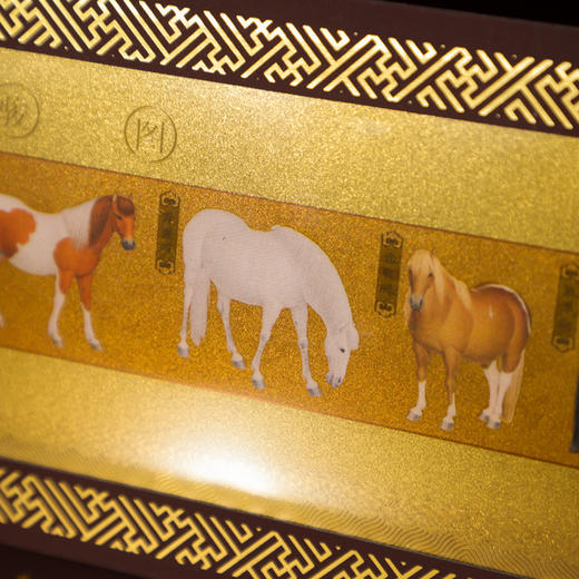《国宝十骏图》（金箔版） 故宫馆藏原作复刻 荧光工艺 马年文化礼藏 商品图2