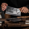 【顺丰快递】极客手工锻打刀具｜美食之都 中国乐山 手工锻打 长城特钢刀身 用完及时擦拭干净，避免生锈 进口柚木刀柄 坚韧锋利  终身售后 商品缩略图7