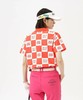 Jack Bunny 女款 高尔夫 双色格子logo印花透气速干polo领短袖T恤 商品缩略图3