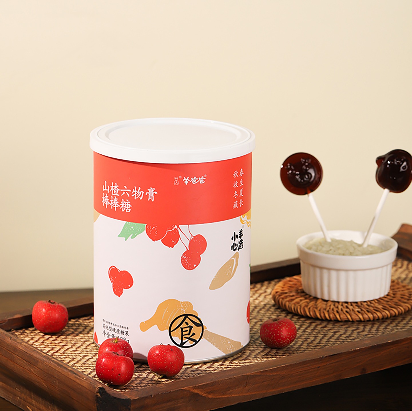 【山楂六物膏棒棒糖】健康零食| 酸酸甜甜 硬糖口感