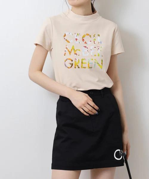 CECIL McBEE 高尔夫女士 夏季新款字母印花短袖小高领T恤 商品图5