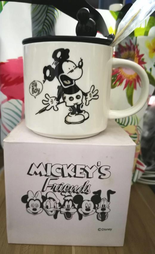 迪士尼米奇陶瓷杯 配勺子带盖 商品图0