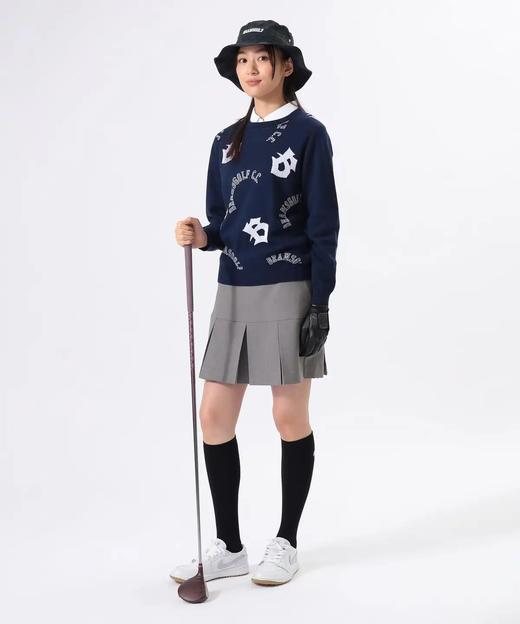 BEAMS 女士高尔夫 秋冬 弹力a字纯色百褶裙 运动百搭防走光 商品图3