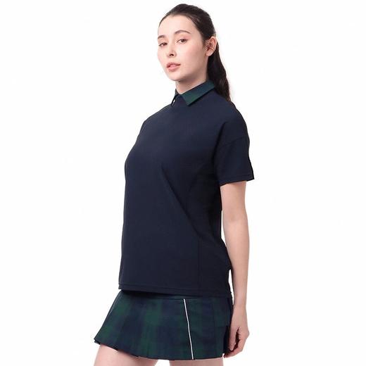 Taylormade 高尔夫女士 螺纹领口网眼透气圆领短袖T恤背后字母印花 商品图3