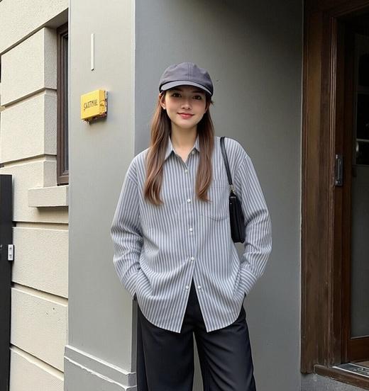 佐丹奴女装26年新款全棉牛津纺宽松衬衫05346010 商品图0