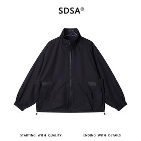 SDSA男装2026新款高贵轻奢韩版简约纯色拉链立领夹克外套百搭宽松