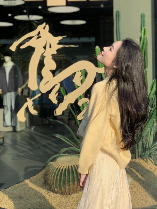 【百图lulu定制】【烟花针织开衫】琥珀纽扣 烟花纹理 绒感 针织开衫 商品图9