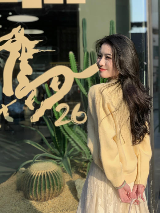 【百图lulu定制】【烟花针织开衫】琥珀纽扣 烟花纹理 绒感 针织开衫 商品图10