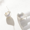 三彩2026新款镀银豆耳钉银针养耳女耳饰极简通勤拉丝小众时尚 商品缩略图4