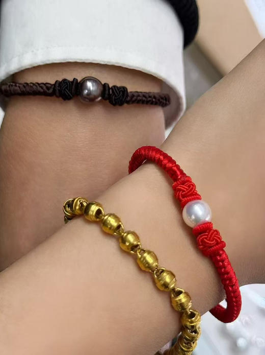 【新年珍珠手串】红色Akoya珍珠手串（15+4cm长度） 商品图2