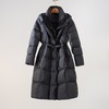 西子/束影90白鸭绒双层立领连帽带腰带长款羽绒服/YRXS0611 商品缩略图3