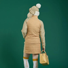 Resurrection GOLF  女款 冬季新款运动保暖绗缝中棉拼接夹克立领外套+中棉短裙 商品缩略图1