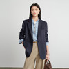 【严选】伊芙丽人字纹设计感宽松廓形西装外套女2026春季新款1H2911501 商品缩略图3