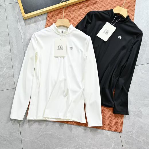 可隆春季女款半拉链立领春季打底衫上衣女款 女生 女士新款长袖T恤打底衫 商品图1