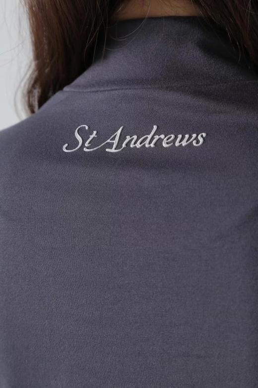 St ANDREWS 高尔夫女士 秋冬季 字母logo半高领长袖打底衫 弹性吸汗 商品图13