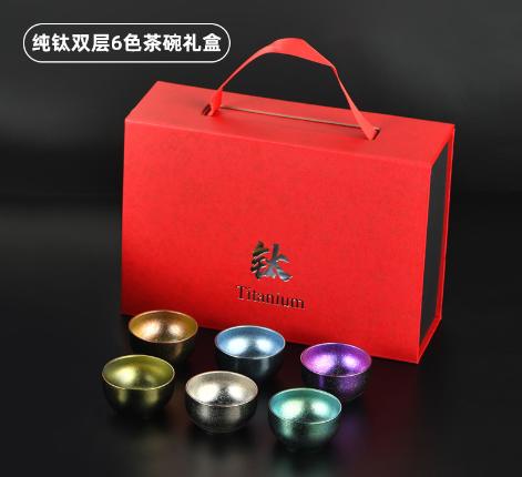 英国TOSC特可纯钛茶具套装家用新款办公室会客泡茶杯双层【HZ】 商品图1