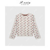 04-2潘依绣丁丁宠粉韩系小红花套头圆领长袖上衣Q14450 商品缩略图0