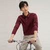 【含羊毛】柒牌长袖Polo衫男士2024秋冬新款商务休闲斜纹磨毛T恤	127T70340 商品缩略图1