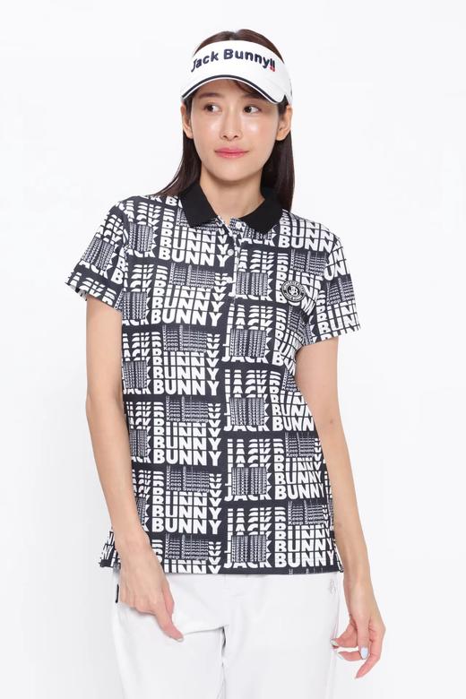 Jack Bunny 情侣款 女士高尔夫 秋季新款 字母印花polo衫短袖 弹力透气 商品图7