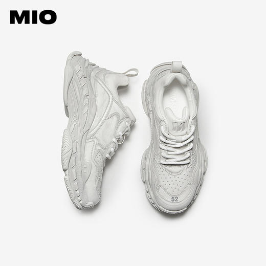 MIO米奥女鞋休闲鞋2026夏季新款做旧厚底增高老爹鞋运动鞋脏脏鞋M261580111 商品图3