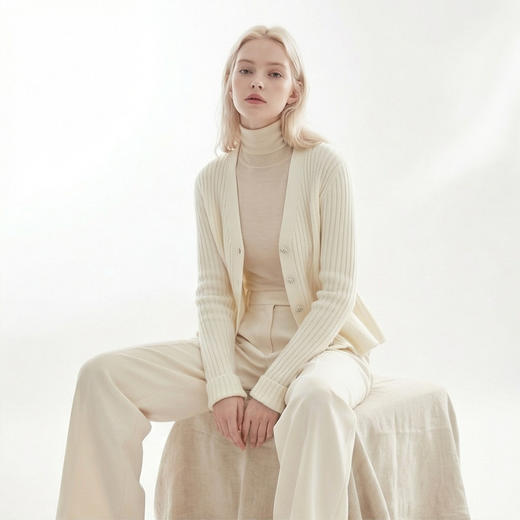 【咕咕同款】PALUOPO/PLV领女开衫ET23997R/约重350g帕罗 商品图10