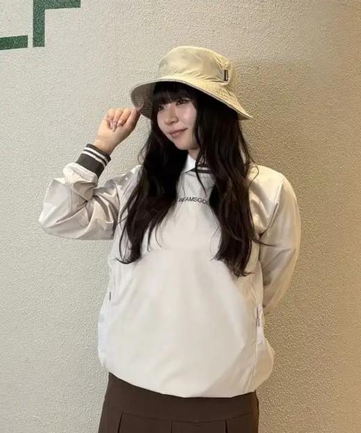 Beams GOLF 女款 弹力撞色罗纹圆领套头衫长袖 防水/防紫外线 商品图3