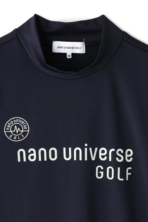 【nano universe GOLF】女士高尔夫 弹力小高领短袖T恤 字母印花 宽松休闲百搭 商品图5