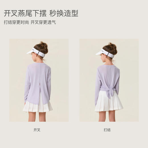 [尖叫薄]马克珍妮网球少女女童两穿棉麻运动T恤2026年春装新款560233 商品图3