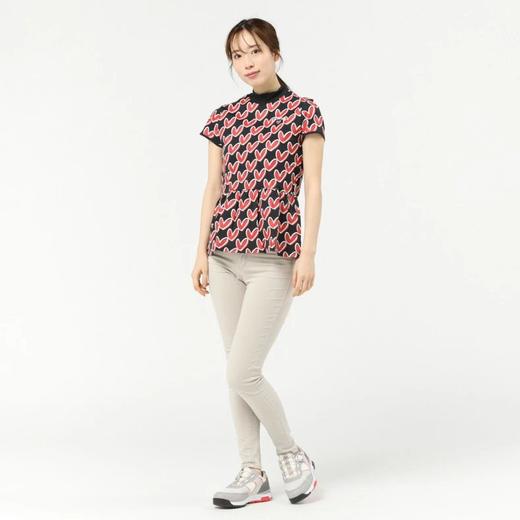 Callaway高尔夫女士爱心系列满印logo短袖衬衫印花上衣 商品图1