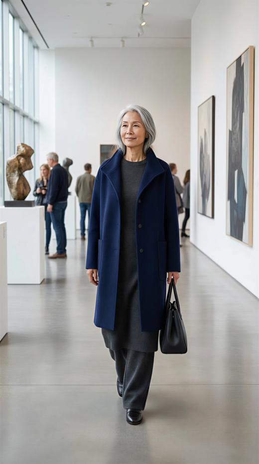 AN 慵懒复古翻领围巾款斗篷双面手工大衣 商品图4